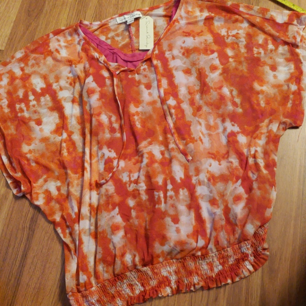 Womens large 2 layer blouse with cami